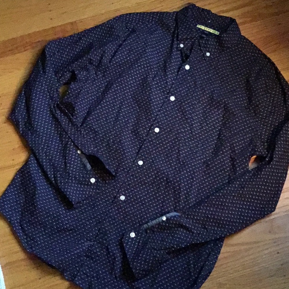 Prince & Fox navy button down